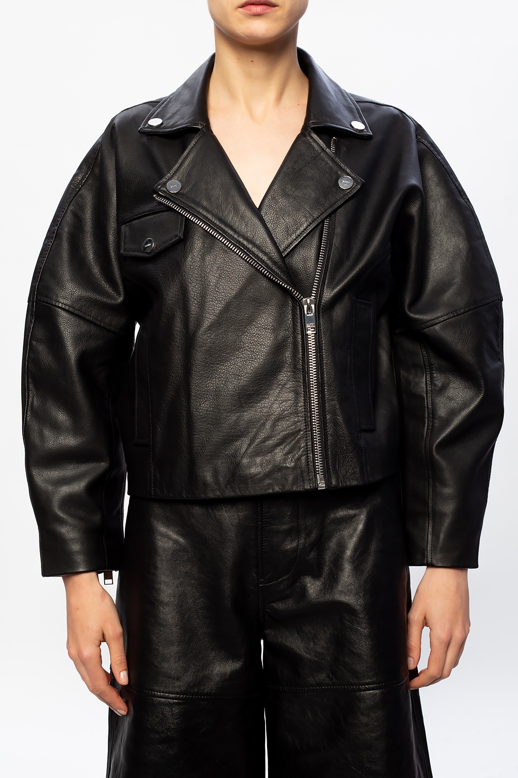 Ganni leather jacket sale